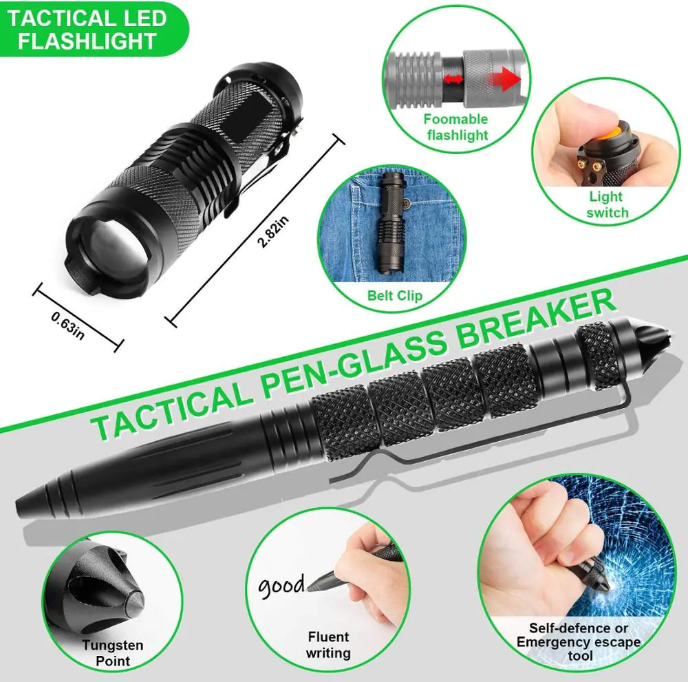 18-in-1 Outdoor Survival Gear Kit for Camping Trips